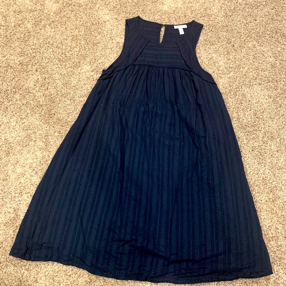 Navy Blue, flowy, cotton maternity dress